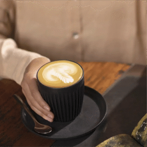 HUSKEE Cup 12 oz/355ml Reusable Coffee Cups (Charcoal) - Image 3