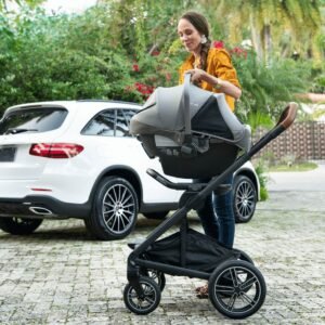 Nuna MIXX Next Stroller with Magnetic Buckle and PIPA RX Car Seat Travel System - Image 10